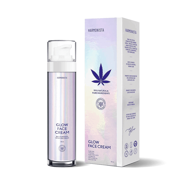 Veido kremas GLOW FACE CREAM su CBD kristalais Veido kremas GLOW FACE CREAM su CBD kristalais