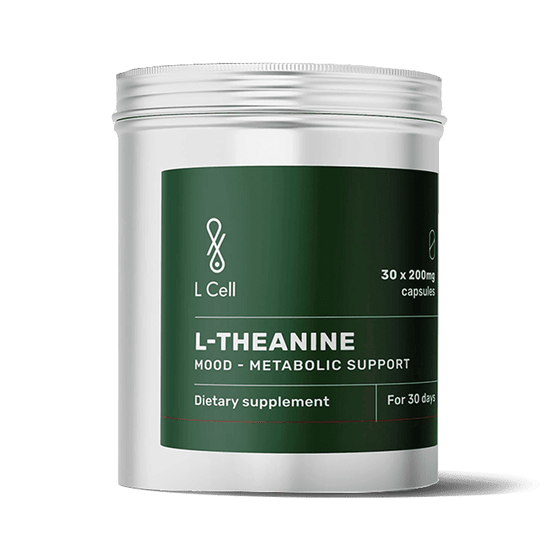L Cell L-Teaninas (200mg kapsulės, 30 vnt.) L Cell L-Teaninas (200mg kapsulės, 30 vnt.)