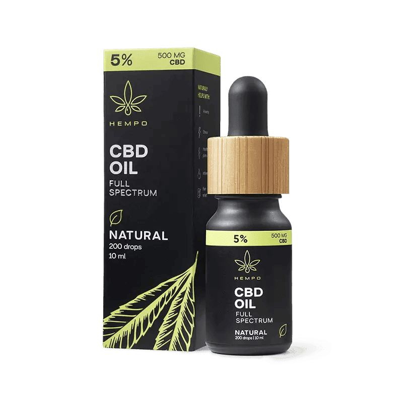 HEMPO Pilno spektro CBD kanapių aliejus 5% HEMPO Pilno spektro CBD kanapių aliejus 5%
