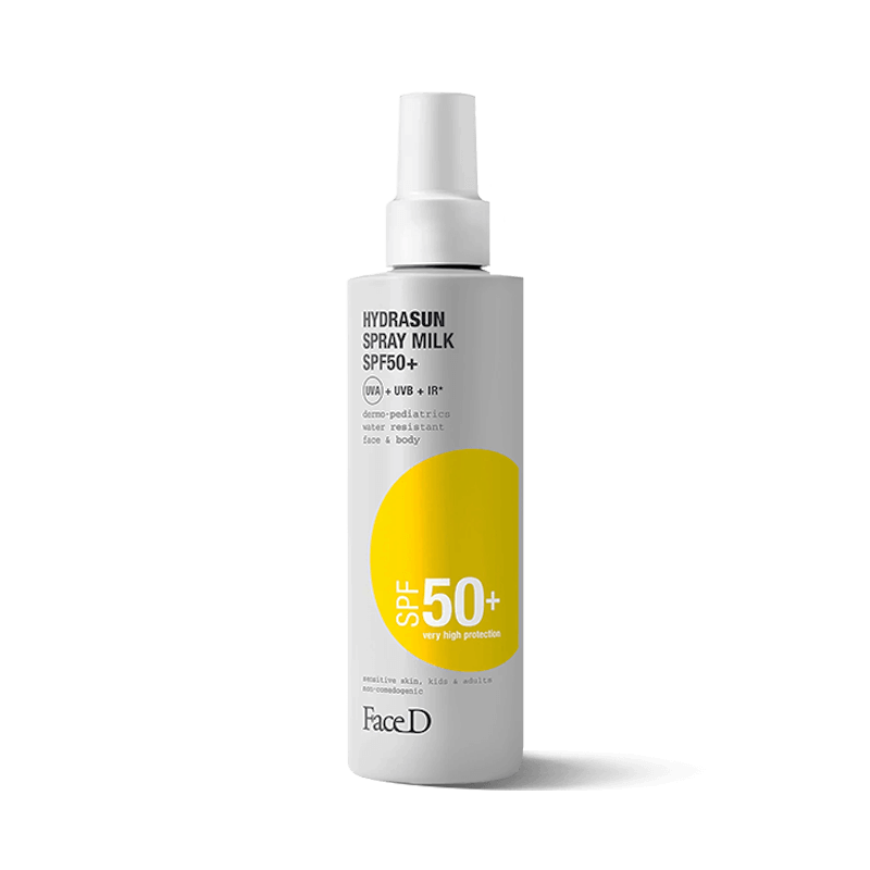 FaceD Drėkinantis purškiamas pienelis nuo saulės SPF50 FaceD Drėkinantis purškiamas pienelis nuo saulės SPF50