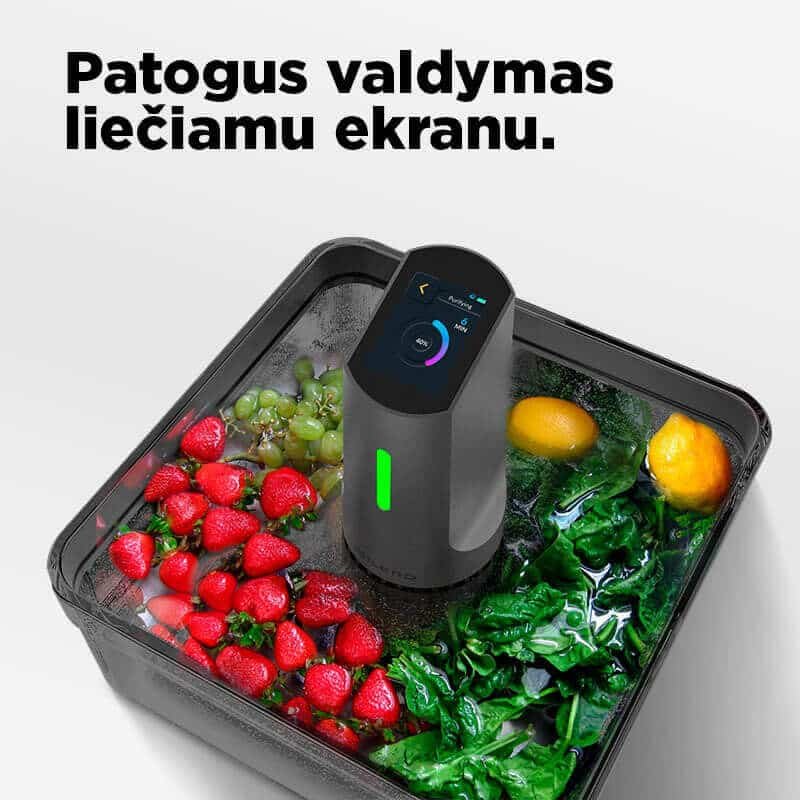 Milerd Detoxer Išmanus prietaisas maisto plovimui nuo pesticidų ir chemikalų Milerd Detoxer Išmanus prietaisas maisto plovimui nuo pesticidų ir chemikalų